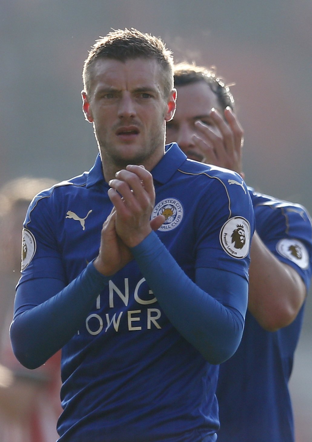 Zklamaný útočník Leicesteru Jamie Vardy poté, co jeho tým prohrál na Southamptonu