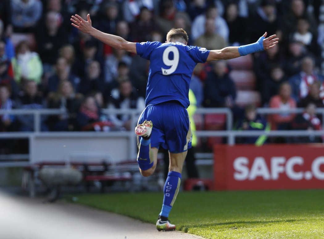 Vardy vstřelil proti Sunderlandu dvacátou ligovou branku v aktuální sezoně