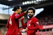 Mo Salah slaví gól do sítě Bournemouthu