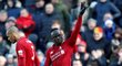 Sadio Mané se raduje z gólu do sítě Burnley