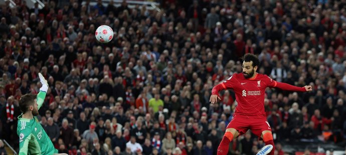 Mohamed Salah přidal v závěru utkání ještě čtvrtý gól Liverpoolu