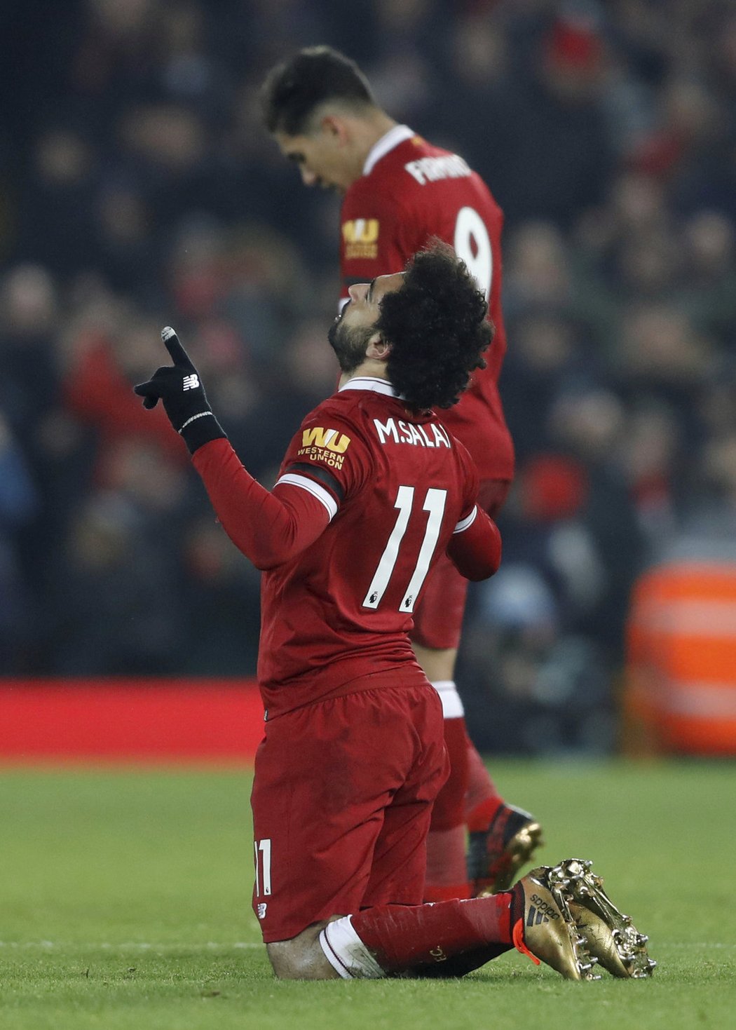 Mohamed Salah slaví čtvrtou trefu Liverpoolu do sítě City