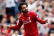 Útočník Liverpoolu Mohamed Salah slaví jednu z branek proti West Hamu
