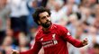 Útočník Liverpoolu Mohamed Salah slaví jednu z branek proti West Hamu