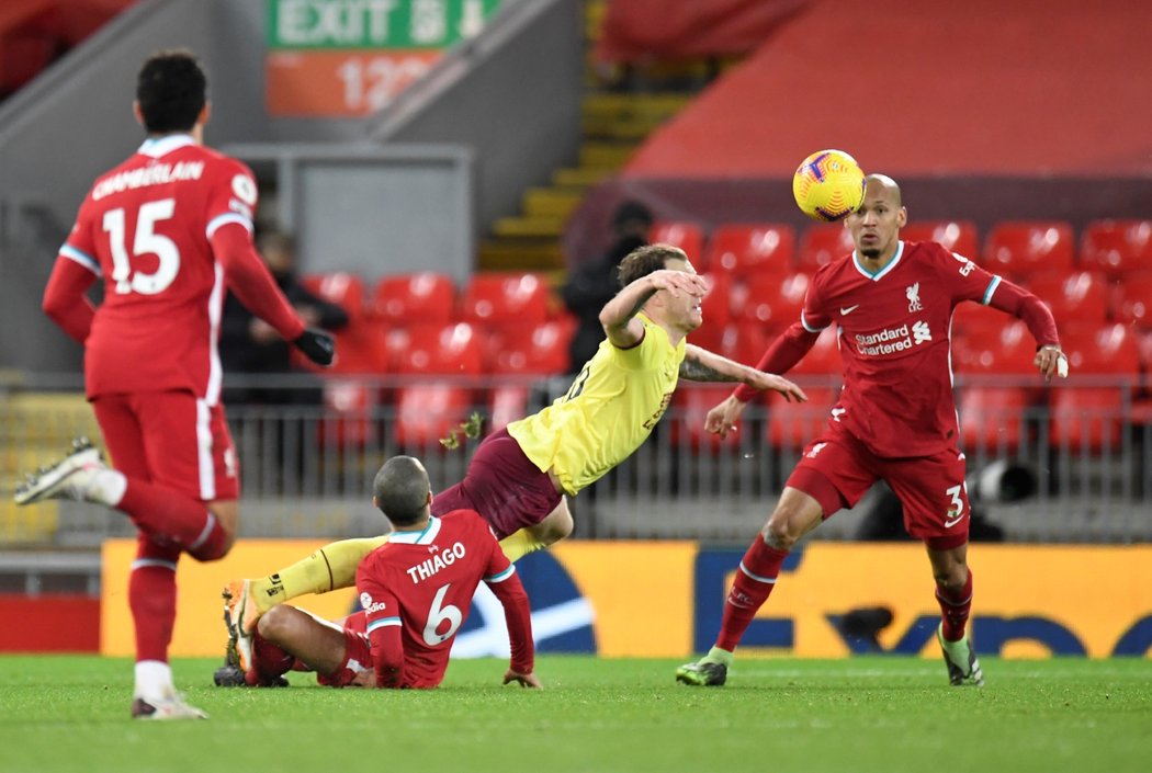 Fotbalisté Liverpoolu nestačili doma na Burnley, neskórovali v čtvrtém utkání Premier League v řadě