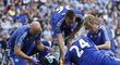Noví lékaři Chelsea ošetřují zraněného hráče