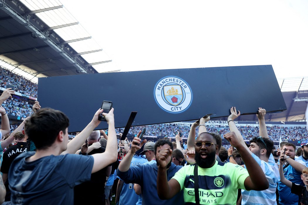 Fanoušci Manchesteru City se radují z titulu