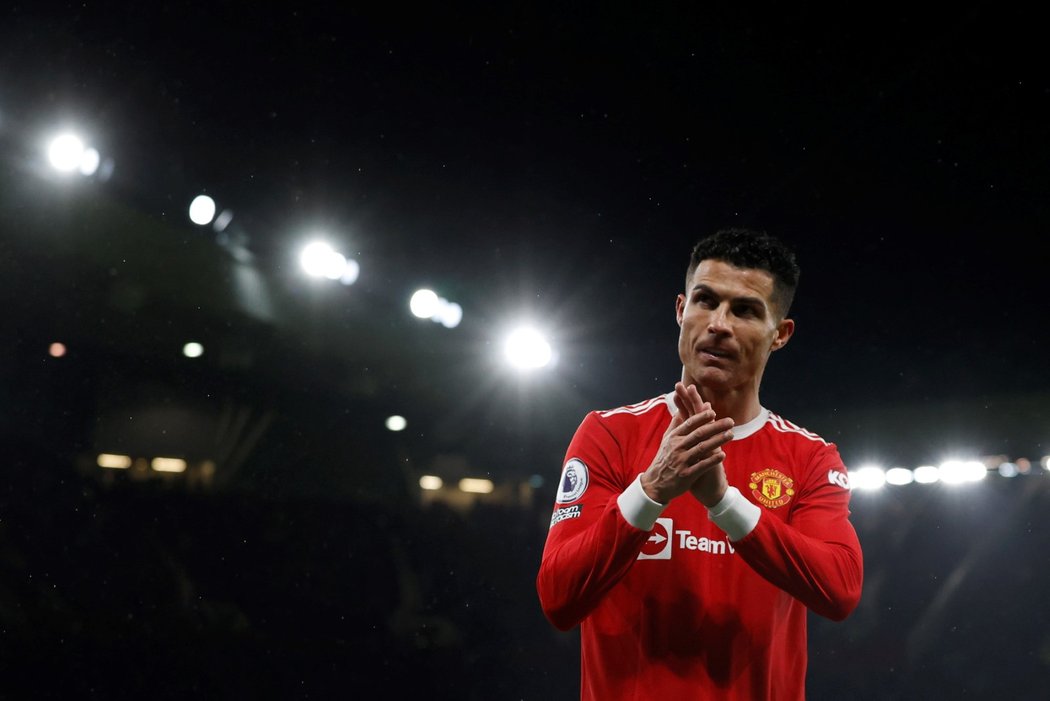 Portugalský útočník Cristiano Ronaldo v utkání United proti Arsenalu, v němž vstřelil dvě branky