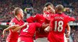 Radost "rudých ďáblů". Manchester United vyhrál sobotní bitvu v Premier Leguae nad Arsenalem 2:1.