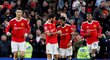 Radost fotbalistů Manchesteru United po brance proti Crystal Palace