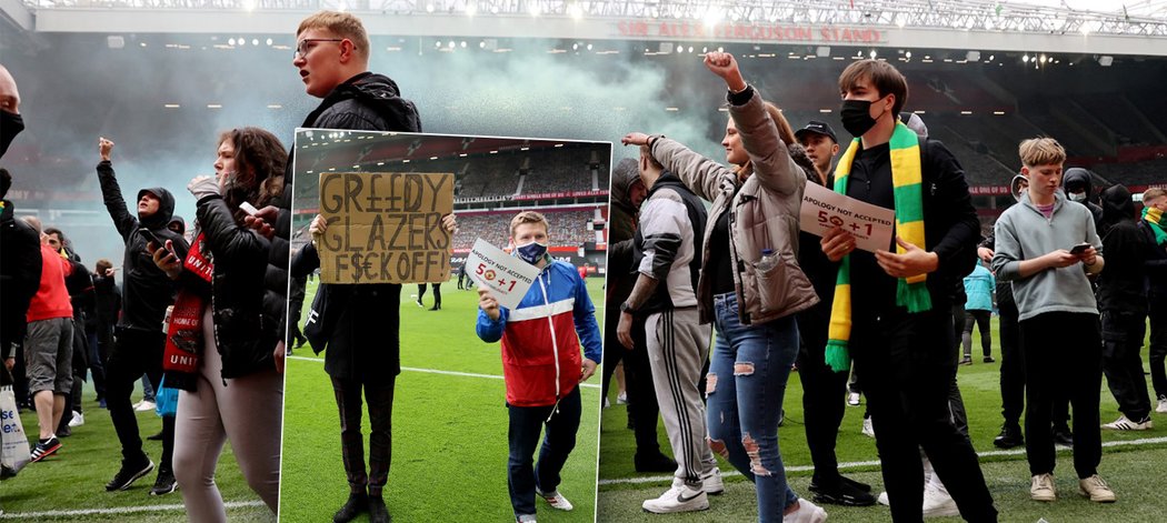 Fanoušci Manchesteru United protestovali proti majitelům klubu