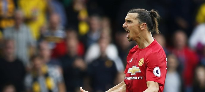 Zlatan Ibrahimovic v utkání Manchesteru United s Watfordem zahodil slibnou šanci