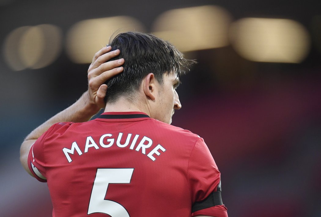 Harry Maguire během utkání proti Southamptonu