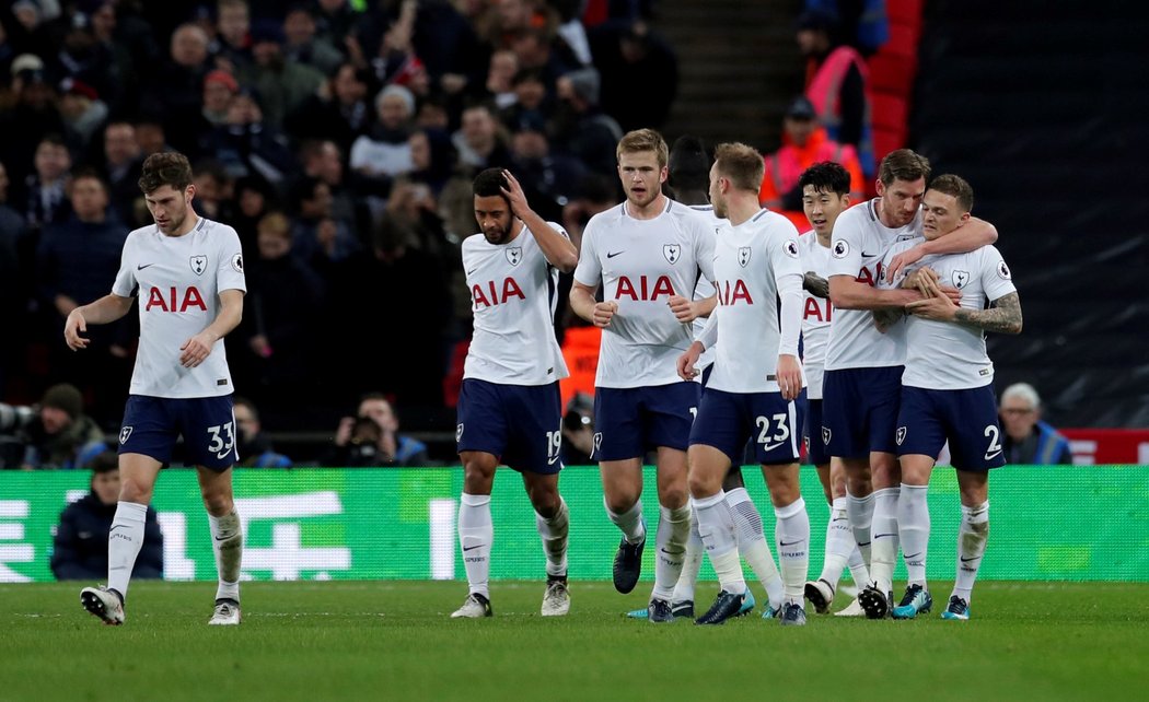 Gólová radost fotbalistů Tottenhamu