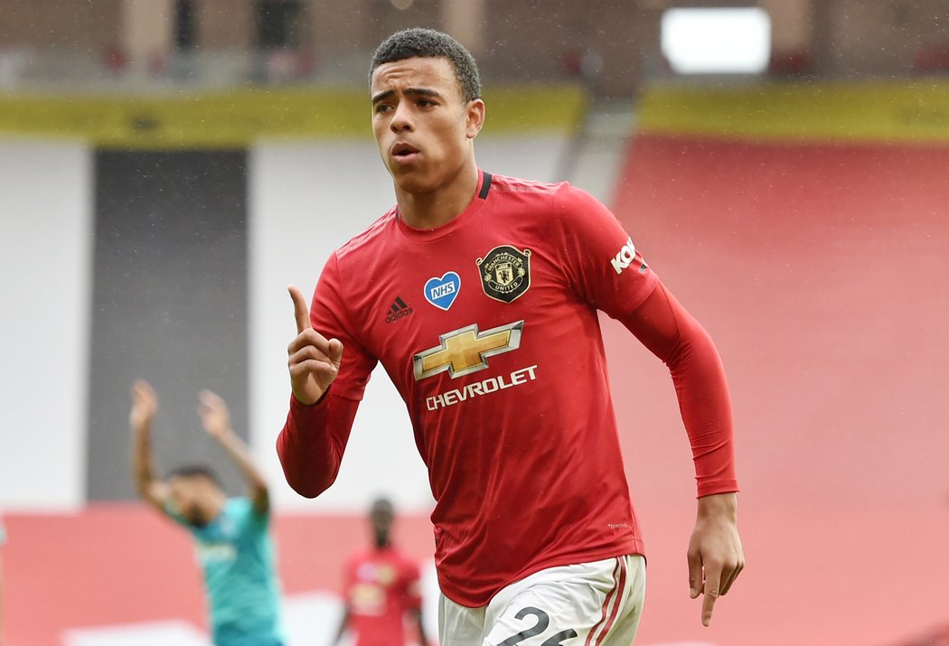 Mason Greenwood dal proti Bournemouthu dva góly