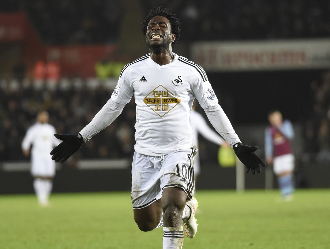 Útočník Bony Wilfried při utkání své Swansea s Aston Villou skóroval, sudí ale branku nakonec neuznal.