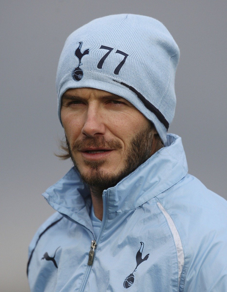 David Beckham na tréninku Tottenhamu