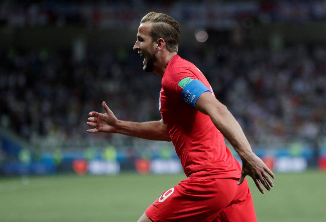 Anglický kapitán Harry Kane otevřel skóre v utkání MS proti Panamě