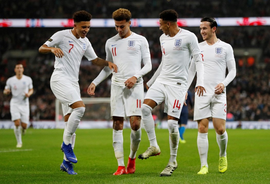 Fotbalisté Anglie slaví první gól do sítě USA v přátelském duelu