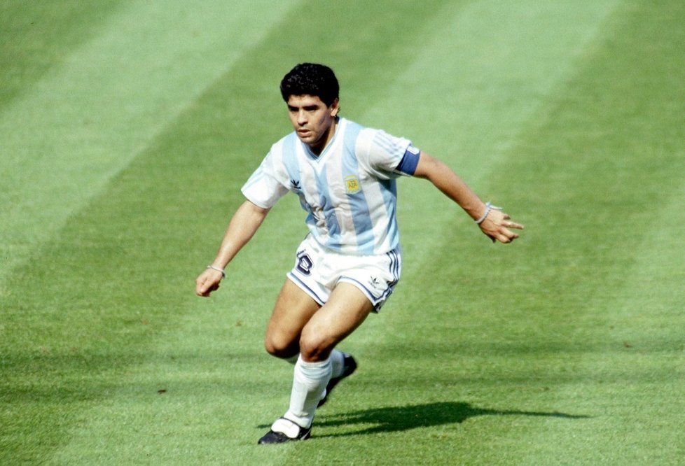 Argentinský kapitán Diego Maradona během mistrovství světa v Itálii 1990