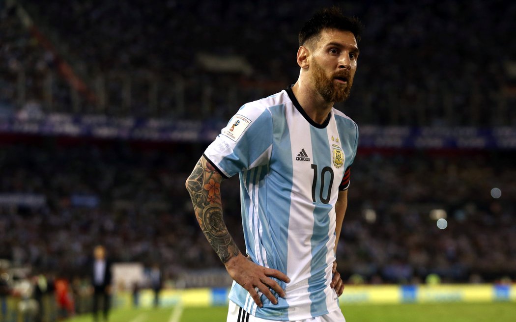 Argentinská hvězda Lionel Messi v reprezentačním dresu