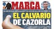 Operovaná noha Santiho Cazorly na titulní straně deníku Marca