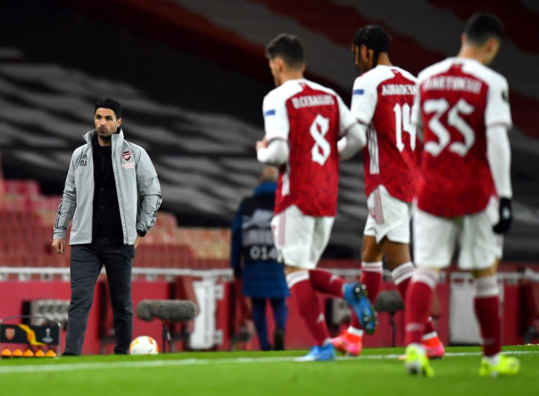 Arsenal si podle Mikela Artety zasloužil v úvodním duelu čtvrtfinále Evropské ligy se Slavií víc než remízu 1:1