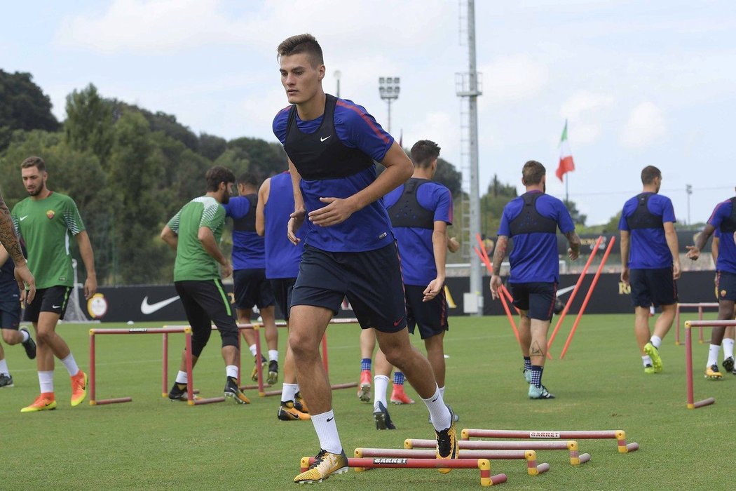 Patrik Schick na tréninku AS Řím