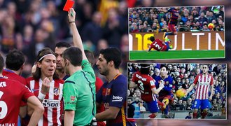 Řezníci z Atlétika! Messimu trefili koleno, Suárez letěl vzduchem