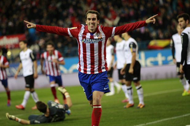 Diego Godín v dresu Atlétika Madrid Diego Godín v dresu Atlétika Madrid