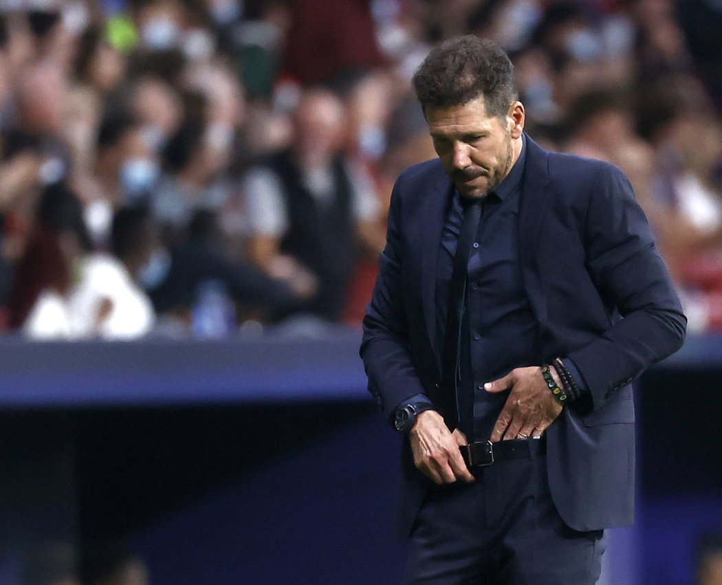 Diego Simeone po zápase rychle zmizel v kabině