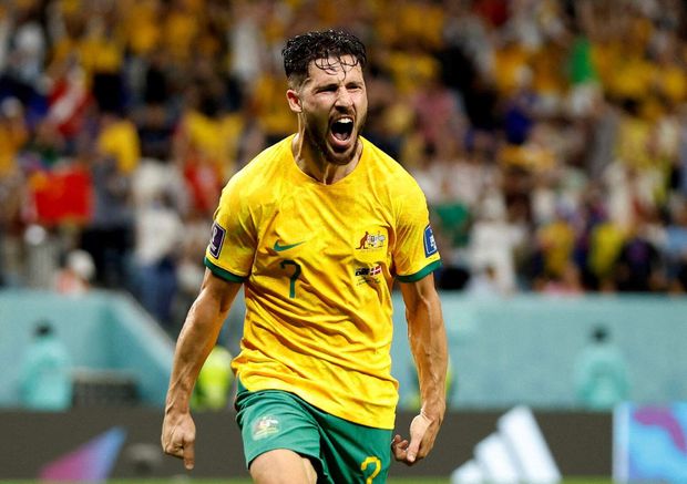 Mathew Leckie v dresu Austrálie Mathew Leckie v dresu Austrálie