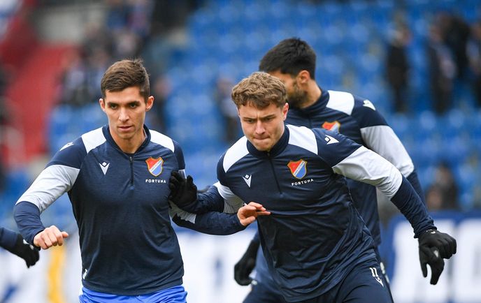 Michal Fukala (vlevo) v přípravě na zápas Michal Fukala (vlevo) v přípravě na zápas