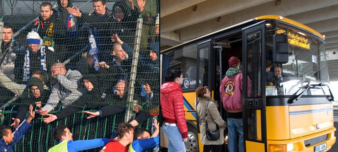 Fanoušci Baníku zdemolovali autobus při cestě z Boleslavi