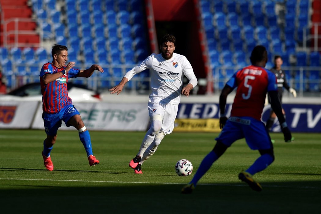 Utkání Baníku Ostrava proti plzeňské Viktorii v rámci české FORTUNA:LIGY