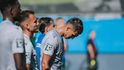 Zklamaní fotbalisté Baníku po prohře 0:4 v Mladé Boleslavi