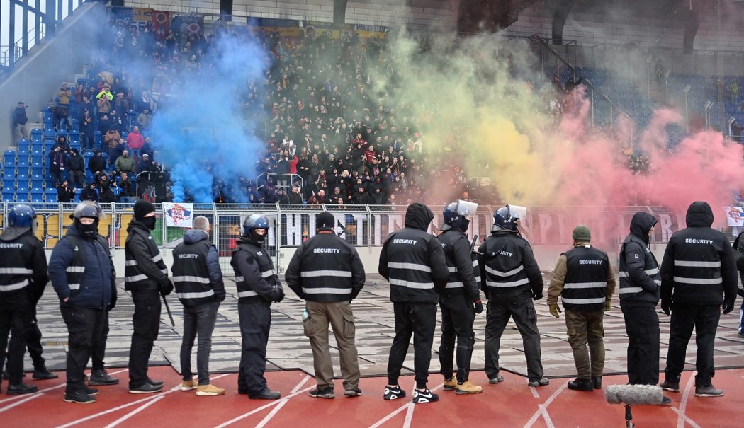 Fanoušci Sparty během utkání v Ostravě (archivní foto)