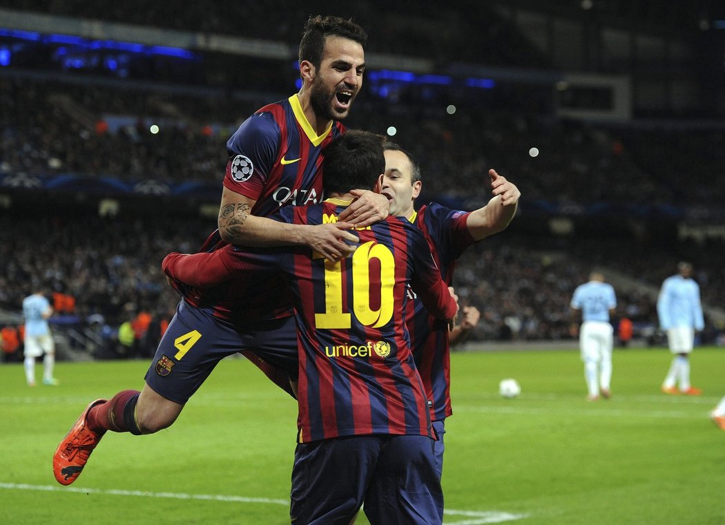 Barcelona vyhrála na Manchesteru City v úvodním osmifinále Ligy mistrů