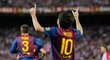 Lionel Messi oslavuje svou branku ve finále Copa del Rey