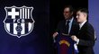 Nová posila Barcelony, brazilský záložník Philippe Coutinho v doprovodu klubového prezidenta Bartomea