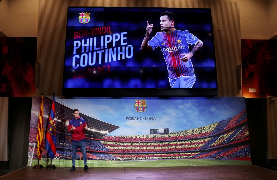 Brazilský záložník Philippe Coutinho, nová posila fotbalové Barcelony