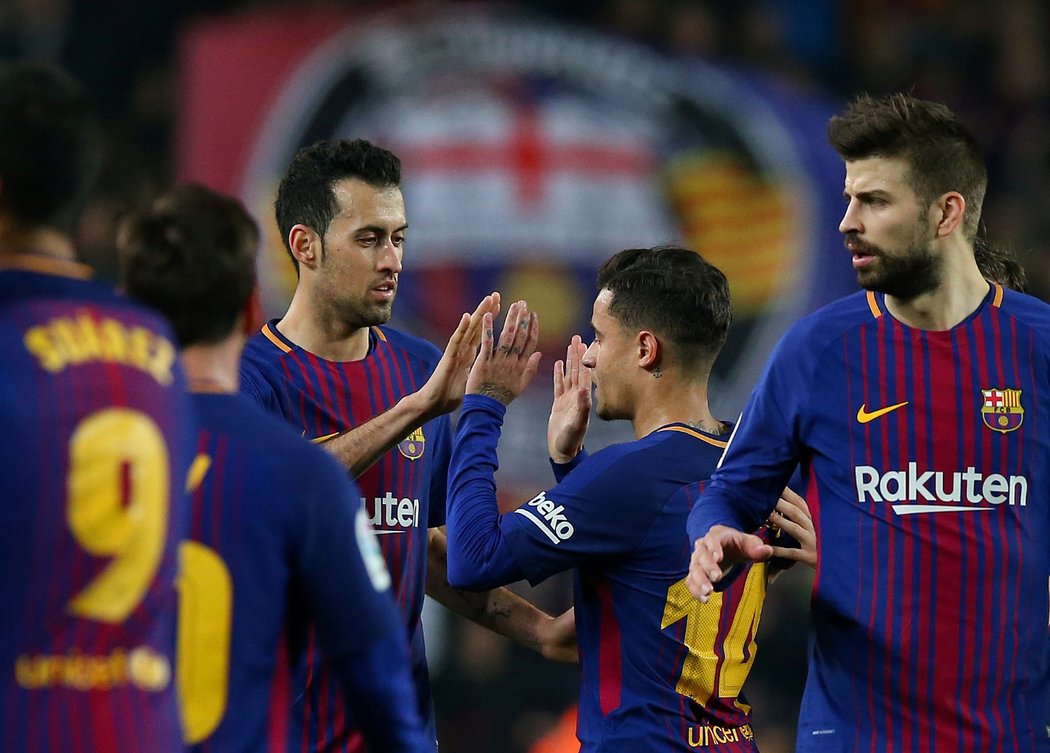 Fotbalisté Barcelony po úspěšné odvetě španělského poháru s Espaňolem