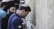 Barcelonská hvězda Lionel Messi u jeruzalémské Zdi nářků