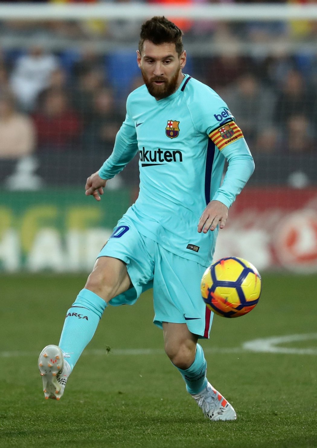 Útočník Barcelony Lionel Messi v utkání s Leganes