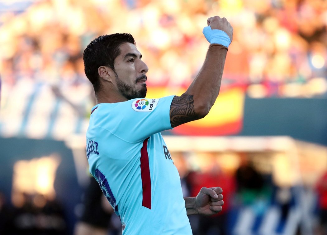 Útočník Barcelony Luis Suárez řádil proti Leganes, soupeři vstřelil dvě branky