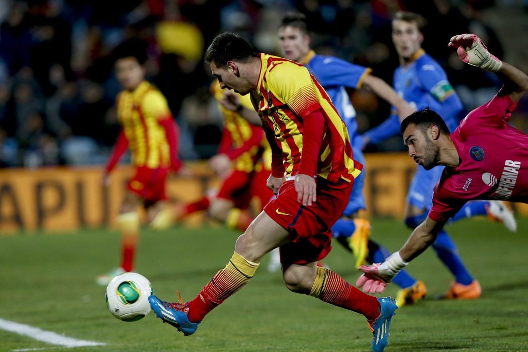 Lionel Messi byl v poháru s Getafe nezastavitelný, vstřelil obě branky Barcelony