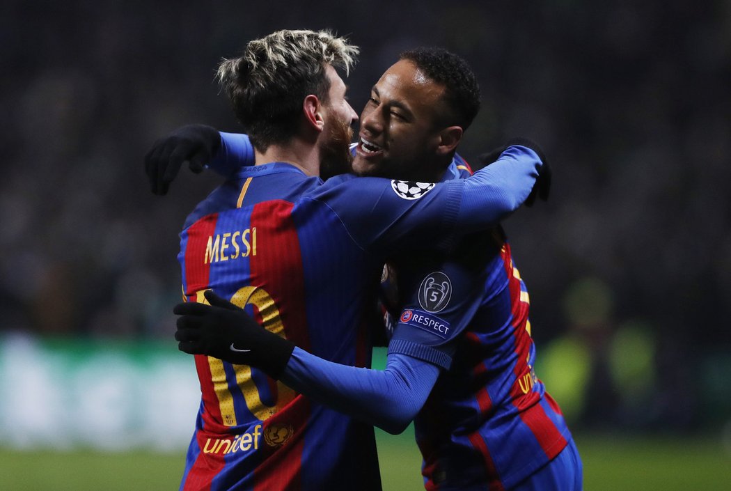 Neymar s hvězdným Lionelem Messim