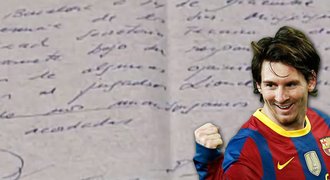 Messi se upsal Barceloně ve třinácti na ubrousek