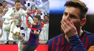 Ramosova zákeřnost! Messi ustál tvrdý atak a řídil zkázu Realu