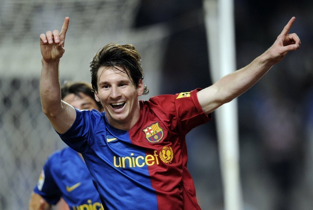 Radost barcelonského Lionela Messiho.